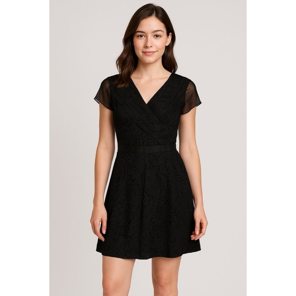 Timo Weiland Silk Blend Peekaboo Lace Mini Dress